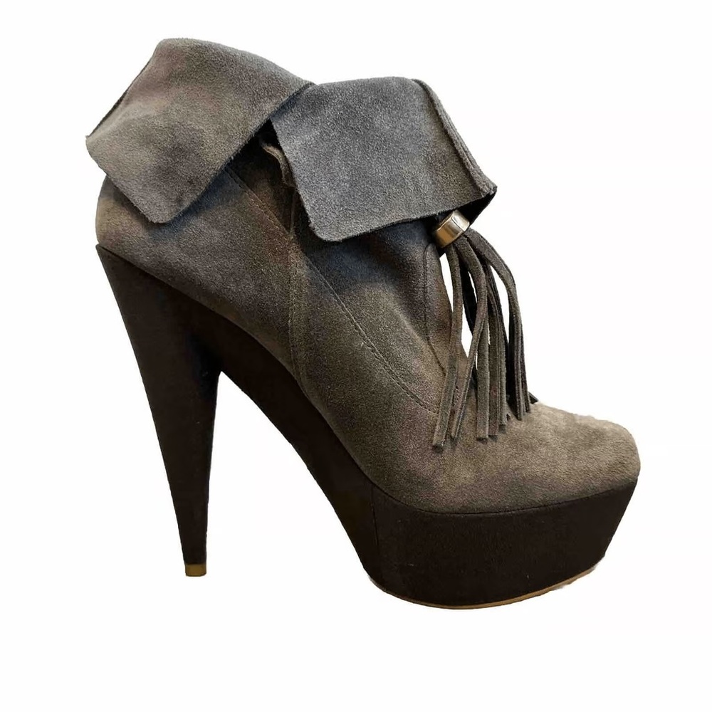 Colin Stuart for Victoria’s Secret Suede Platform Stiletto Booties